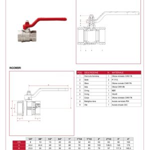 Cấu tạo thông số kích thước Van cửa đồng Itap 116