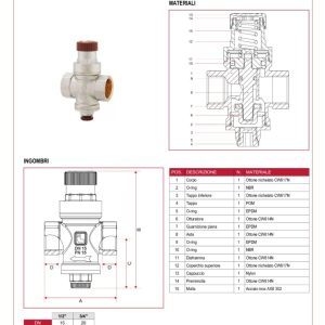 Cấu tạo thông số kích thước van giảm áp ITAP 361